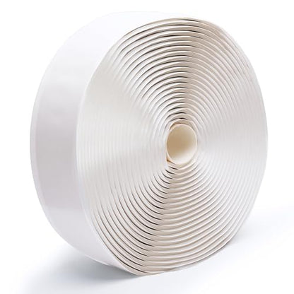 LLPT Butyl Tape White 2 Inch x 33 Feet 5mm Thickness Water Tight Seal for Leak Proof EPDM RV Repair Window Glass Boat Sealing Roof Pipe Patching(WST5110) - color: White, size: 2" x 33 Ft