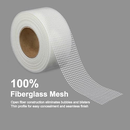 Drywall Joint Repair Tape Self Adhesive Fiberglass Wall Repair Tape Drywall Mesh Tape 2 Inch x 66 Feet Self Adhesive Fiberglass Wall Crack and Seam Patch - size: 2 in x 66 Ft