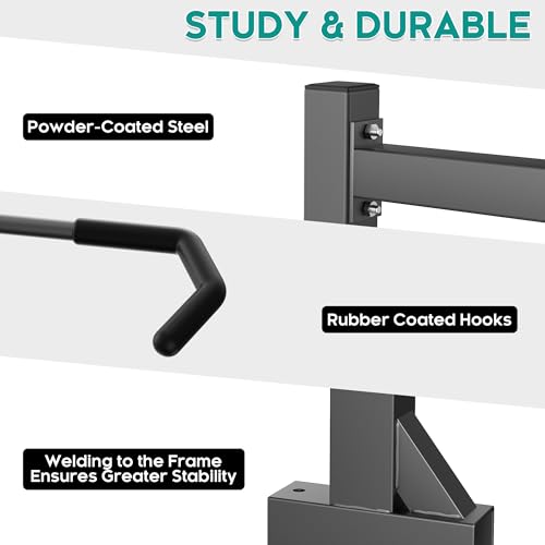 EVERHANGER Freestanding Bike Rack, Vertical Bike Rack Stand for Garage, Bicycle Storage Organizer, Holds Up to 4 Bikes - style: 4 Bike Hooks
