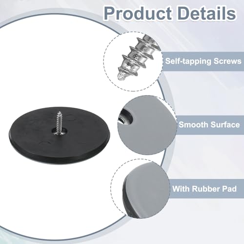 uxcell 8Pcs Screw on Furniture Sliders, 2.56"(65mm) Round Furniture Glides Sliders, Chair Leg Sliders Floor Protectors Pads, Furniture Pads with Screws for Chairs, Cabinets, Light Blue