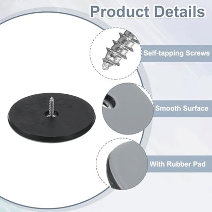 uxcell 8Pcs Screw on Furniture Sliders, 2.56"(65mm) Round Furniture Glides Sliders, Chair Leg Sliders Floor Protectors Pads, Furniture Pads with Screws for Chairs, Cabinets, Light Blue