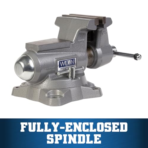 Wilton Mechanics Pro Bench Vise, 5-1/2" Jaw Width, 5" Jaw Opening, 3-5/8" Throat (Model 855M) - size: 5-1/2 in.