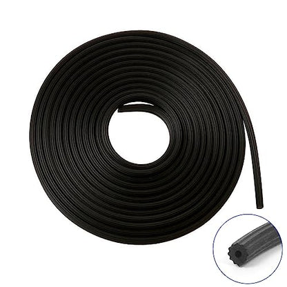 Window Screen Spline, 0.16" x 25' Replacement Round Black Window Screen Retainer Spline, for Window Door Screen Install and Repair(0.16") - size: 0.16" x 25'