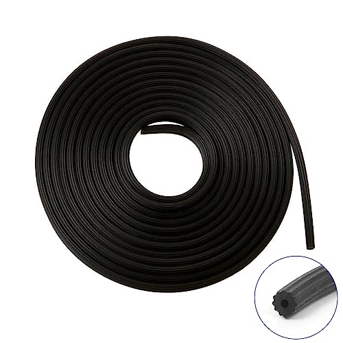 Window Screen Spline, 0.125" x 25' Replacement Round Black Window Screen Retainer Spline, for Window Door Screen Install and Repair(0.125") - size: 0.125" x 25'
