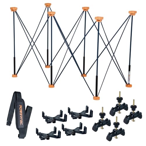 POWERTEC Arachni-Flex Portable Workbench 2x4ft Collapsible Workstand - Heavy Duty Folding Work Table Base, 2500 lbs Capacity 36 Inch Work Height, No Assembly Mobile Work Station w/Carry Strap (71926) - style: 2x4ft Base