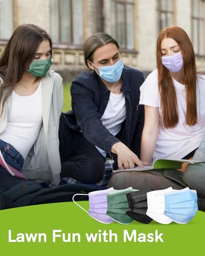 FriCARE Made in USA Disposable Face Masks, 3-Ply ASTM Level 3 Medical Grade, Breathable & Comfortable for Adult Daily Work/Sun Protection, 50 Pack Jungle Mist - color: Jungle Mist