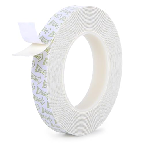 Damage Free Double Sided Tape 3/4in x 20ft, Removable Picture Hanging Strips Residue Free, Heavy Duty Mounting Tape, Wall Adhesive Strips Foam Tape Roller for Poster Carpet Rug Art Craft - size: 3/4in x 20ft