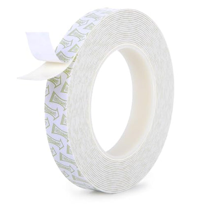 Damage Free Double Sided Tape 3/4in x 20ft, Removable Picture Hanging Strips Residue Free, Heavy Duty Mounting Tape, Wall Adhesive Strips Foam Tape Roller for Poster Carpet Rug Art Craft - size: 3/4in x 20ft
