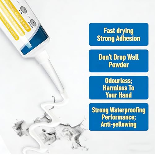 Drywall Repair Kit with Scraper & Nozzle Extender, 2026 New Wall Mending Agent, Multi Functional Wall Filler Putty Spackle Paste for Filling Wall Holes, Cracks, Nail Holes, Dents (3 PCS) - color: 3 PCS