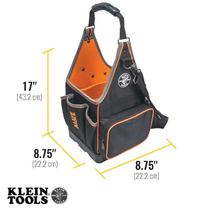 Klein Tools 554158-14 Tool Bag, Tradesman Pro Tote with 20 Pockets Made of 1680d Ballistic Weave and a Fully Molded Bottom, 8-Inch - size: 8-Inch Tote
