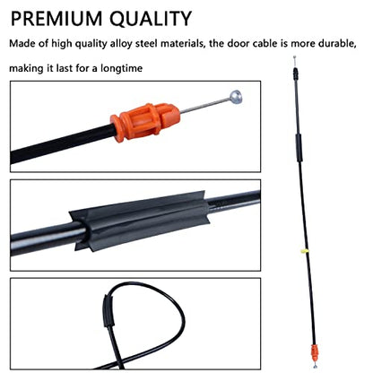 Door Cable Latch Kit Compatible with 2007-2014 Chevy Silverado Tahoe Yukon Sierra Escalade, 31" Driver/Passenger Side Front Doors for Power Door Locks-Replace 924-367, 22862026 Door Latch Cable Repair - size: 31" Door Latch Release Cable