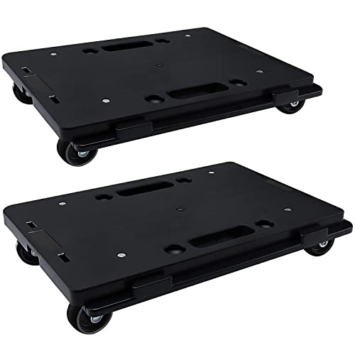 Furniture Dolly for Moving 2 Pack, Multi-Functional Heavy Duty Interlocking Rolling Mover with Wheels, 450 LBs Capacity, Made in Taiwan