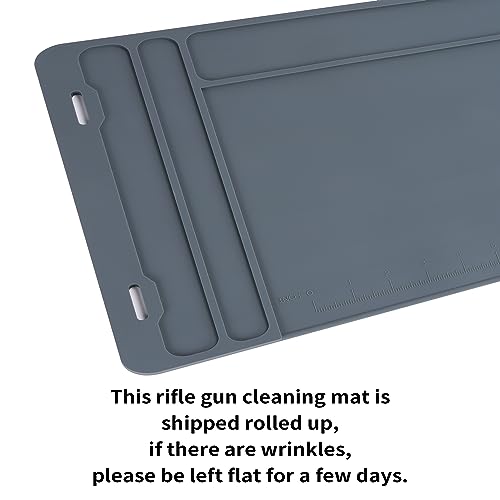CKPART Rifle Gun Cleaning Mat, Anti-Slip Rubber Tactical Magnetic Mat, Gun Maintenance Mat,Gun Maintenance Mat for Gun Cleaning Kits 36" x 12"