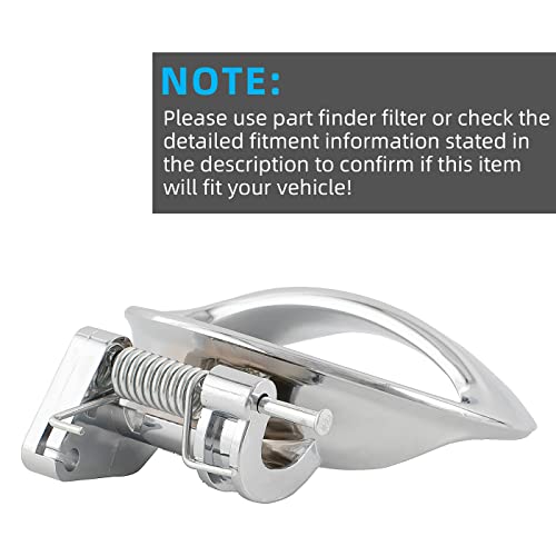 DEAL AUTO ELECTRIC PARTS Chrome Interior Door Handle, Front/Rear Passenger Right Side, with Metal Pin & Spring Replacement Kit, Compatible with 2006-2011 Chevy HHR, Replaces 19299613 20897806 - style: Right Front or Rear