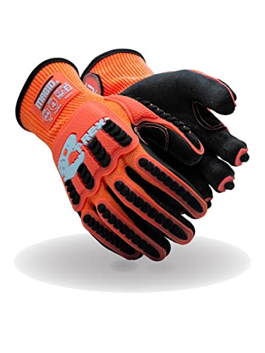 MAGID T-REX Flex Series ANSI A4 Knit Impact Glove with Latex Palm, 6 Pairs, Size 8/Medium (TRX569) - size: 8/M, style: 6 Pairs