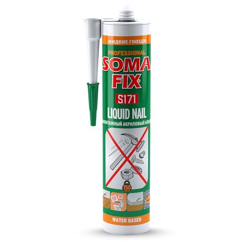 Liquid Nail - Multi-Purpose Mounting & Construction Adhesive, Super Glue for Brick, Stone, Ceramic, Tile, Metal, Iron & Steel - Weatherproof + Heat Resistant - 10.5 fl.oz (Indoors) - style: Indoors