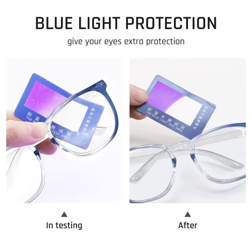 TOREGE Clear Safety Glasses, Stylish Safety Goggles Eye Protection Glass With Anti-Fog And Anti-Blue Light Lens, Upgrade Gradient Lab Goggles Eyewear For Men Women (Gradient Deep Purple Blue) - color: Gradient Deep Purple Blue