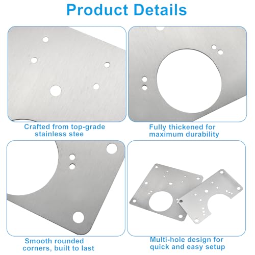 Zorfeter 6 Pcs Cabinet Hinge Repair Plate Set Package(Small + Large), Metal Hinge Repair Board Stainless Steel Cabinet Hinges, Fixing Brackets for Kitchen Cupboard Door Locker Cabinet Door - size: Small + Large
