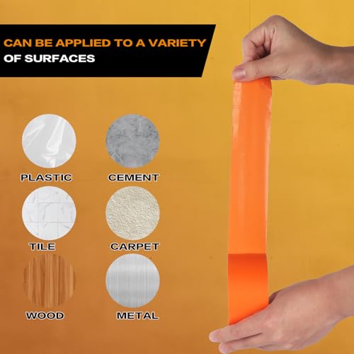 Orange Duct Tape 2 Pack, Heavy Duty Waterproof Cloth Tape, Hand-Tearable Multi-Purpose Repair Tape for Home, Camping, DIY and Industrial Use, No Residue, 2 Inch x 20 Yards - color: Orange