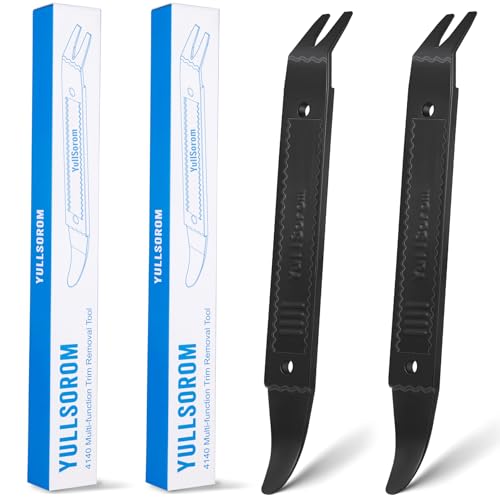 4140 Pry Tool,Pry Bar Trim Removal Tool,Pocket Pry Bar,Automotive Trim Removal Tool Kit,Aircraft Trim Removal Pry Tool,Interior and Exterior Trim Removal Kit for Planes (Dual-purpose tool black) - size: Dual-purpose tool black