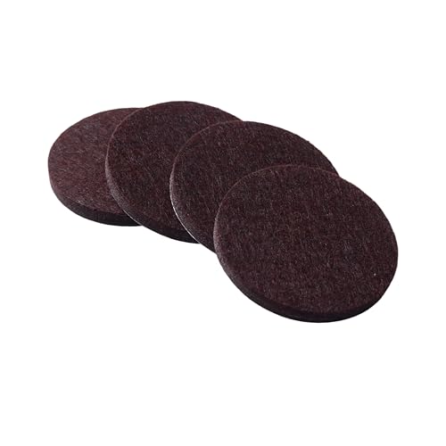Furnigear 2x2inch Round Felt Furniture Pads, 18Pcs Self-Adhesive Floor Protectors for Chair Legs, Hardwood Floors - Cuttable, Anti-Scratch, Brown - size: 2*2inch