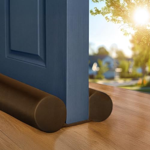 Twin Draft Guard Extreme, Original Door Draft Stopper, Single, Brown Year-Round Insulator, Trademarked and Patented Under Door Draft Stopper - color: Brown