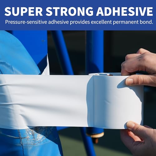 TAPEBEAR Corrosion Protection Pipe Tape, Pipe Wrap Tape for Drain Pipe, Metal Electrical Outdoor Underground Pipe, Waterproof PVC White Tape, Duct Anti-Corrosion and Protection, 4Inch x 33Yard - size: 4inch x 33yard