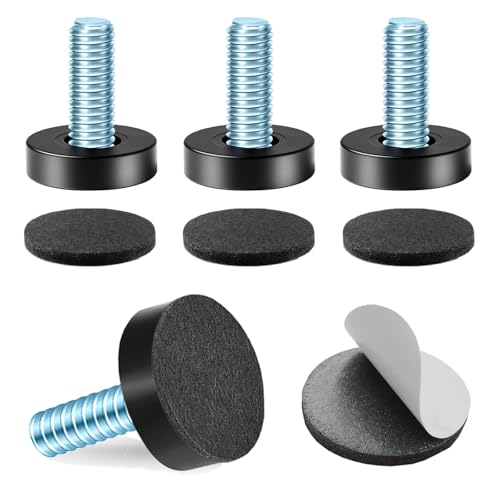 4 Set 1/4" Thread Furniture Feet Levelers, Adjustable Table Leg Screws, Height Adjuster Leveler with T-Nut for Tables,Cabinets,Chairs (1/4''-4 PCS) - size: 1/4''-4 PCS