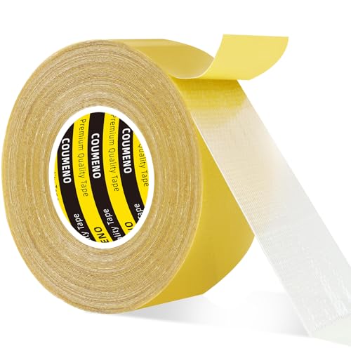 Double Sided Tape 1.4inX33FT Heavy DutyClear Fabric Tape for Carpet Rug Mounting Cloth Adhesive Removable for Home Office Craft - size: 1.4inx33ft