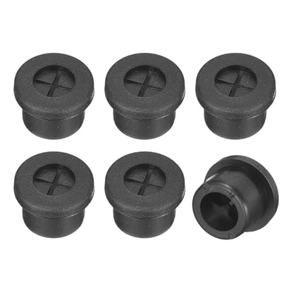 uxcell 6 Pcs Cable Cord Grommet, 1/2 Inch (12mm) Desk Grommet Flexible Rubber Grommets Wire Hole Cover Pass Through for Office Computer Desk Wire Organizer, Black - size: 1/2 Inch (12mm)