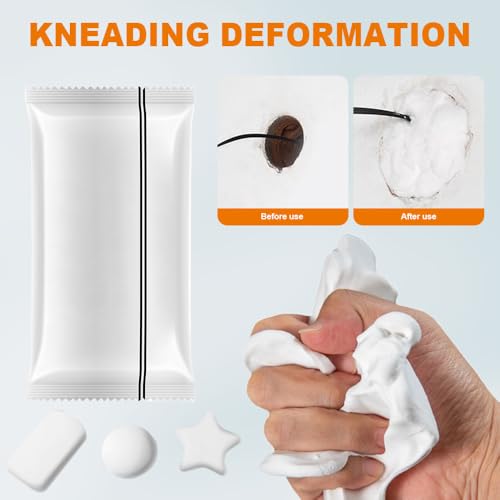 New Type White Waterproof Sealant Mastic, Waterproof Repair Sealing Clay, Hole Filler Putty for Walls, Quick Mending Mud for Drain Connection, Wall Hole, 30g Air Conditioning Hole (3)