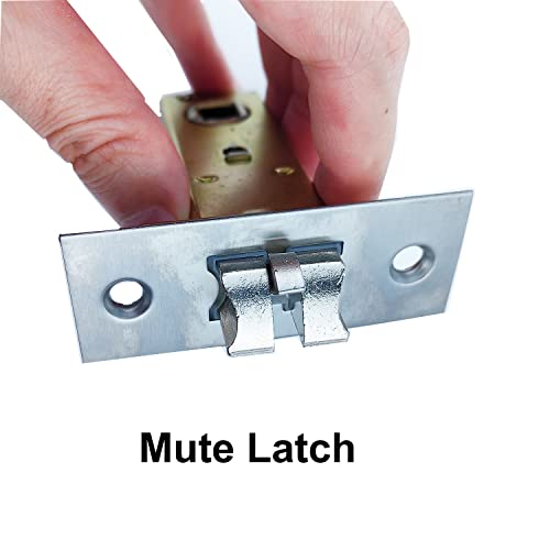 Qrity 30mm Tubular Latch with Stainless Steel Panel, Mute Door Sprung Latch for Lever Handles - size: 30mm