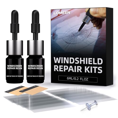 Windshield Crack Repair Kit, 2 Bottles Nano Glass Repair Liquid for Bulls-Eye Chips