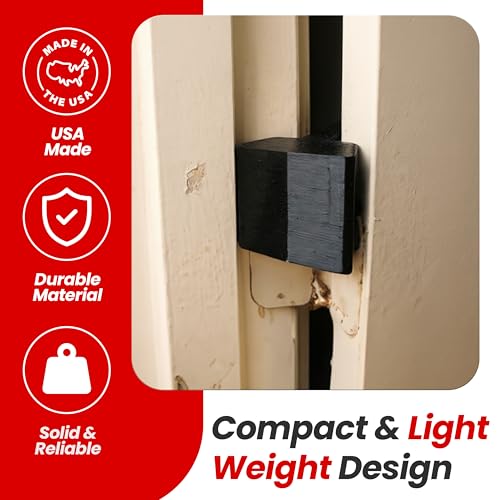 Premium Solid Rubber Door Stopper Wedge, Heavy Duty Over the Hinge Design for Home, Commercial Use, Hospitals & Hotels, Fits Big Doors, Prevents Slamming, Protects Walls & Keeps Doors Open (2-Pack)