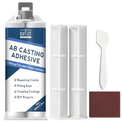 Super-Fast Casting Adhesive, Heavy Duty Epoxy Resin AB Glue, Waterproof & Heat Resistant, All-Purpose Bond for Metal, Plastic, Glass, Concrete & Ceramic Repair – 2.8oz/80g (Blue)