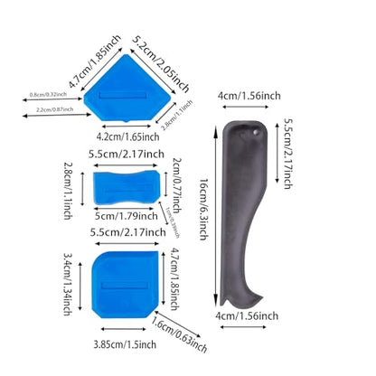 4 Pcs Blue Silicone Caulking Tools, Compatible Sealant Caulk Tool Kit Finishing Tools, Sealing Kit for Kitchen Bathroom Floor Sink Joint/Home Renovatio - color: Blue