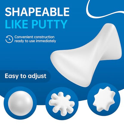 Quick Mending Mud & Waterproof White Sealant Putty (Pack of 8) - Ideal for Sealing: Air Conditioning Gaps, Wall Holes, and Drain Pipe Connections，Duct Seal Repair Sealing Clay. - color: 8 pack of 40g sealant
