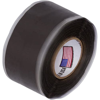 Self-Fusing Silicone Leak Sealing Wrap for Under Sink Drain Pipe - ABS Black - color: ABS Black