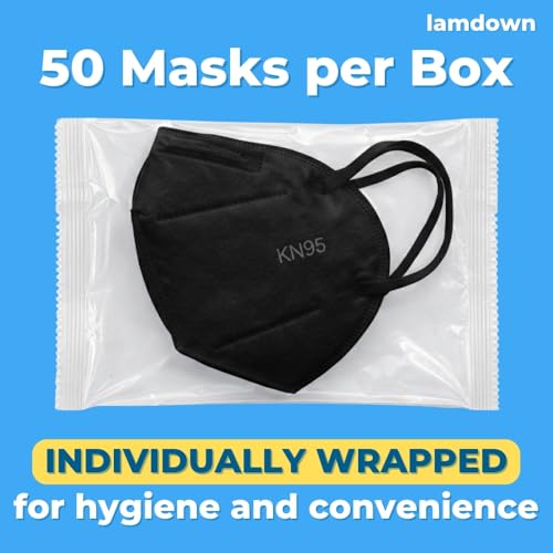 (600-Pack) KN95 Face Masks, Individually Wrapped, Premium Disposable Dust Mask, Black - color: 600 Masks (Black)