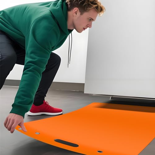 Large Appliance Slider with Pull Strap,Furniture Moving Sliders for Floor Protection Premium Moving Mat for Tile Carpet and Hardwood Floor (49'' x 30'' Orange) - size: 49'' x 30'' Orange