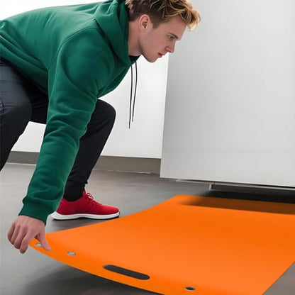 Large Appliance Slider with Pull Strap,Furniture Moving Sliders for Floor Protection Premium Moving Mat for Tile Carpet and Hardwood Floor (49'' x 30'' Orange) - size: 49'' x 30'' Orange