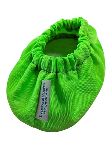 Step Ladder Safety Shoe Floor Protectors - Reusable Ladder Covers - Lab Tested - Made in The USA Set of 4 (Lime Green) - color: Lime Green