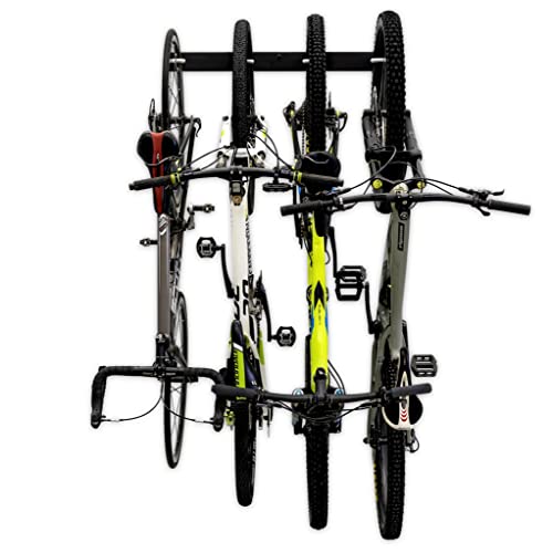 StoreYourBoard Bike Storage Rack, 4 Bike Racks for Garage, Solid Steel Extra Heavy Duty BLAT Bike Rack - Garage Wall Mounted Bicycle Storage, Up to 200lbs, 32-inch - size: X-large, style: 4 Bikes