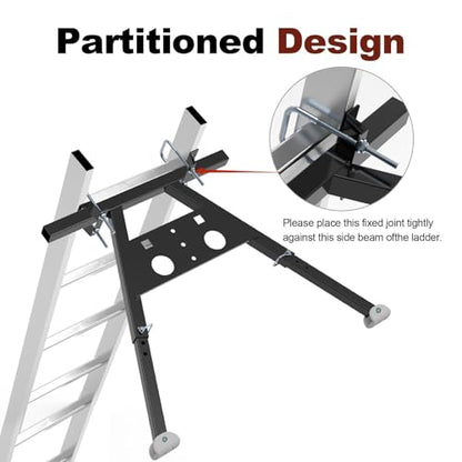 Ladder Stabilizer for Roof,Ladder Stabilizer,Wall Standoff,Ladder Accessory Safety Stability Easy Use,380 Lbs Weight Rating,Black