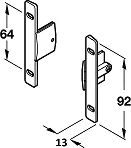 Indaux Kitchen Drawer Fixing Brackets (Sold in Pairs)