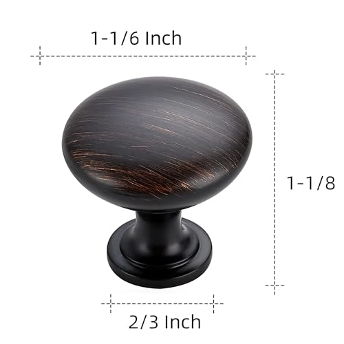 Ravinte 10 Pack Cabinet Knobs and Pulls - Oil Rubbed Bronze and Brass for Cabinets, Dressers, and Drawers - color: Oil Rubbed Bronze