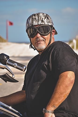 Global Vision Eyewear Big Ben Motorcycle Goggles Fit Over Most Glasses - color: Blue Mirror