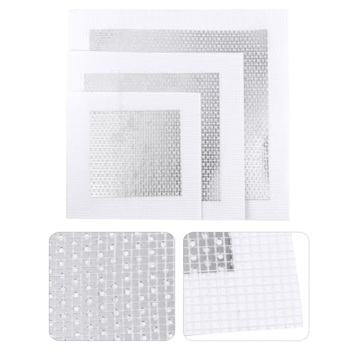 Holibanna 3pcs Wall Repair Patch Self-Adhesive Drywall Hole and Ceiling Repair Mesh Patch Kit for Home Wall Surface Restoration (4", 6", 8")