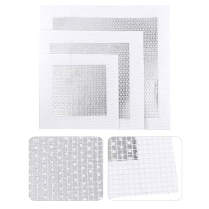 Holibanna 3pcs Wall Repair Patch Self-Adhesive Drywall Hole and Ceiling Repair Mesh Patch Kit for Home Wall Surface Restoration (4", 6", 8")