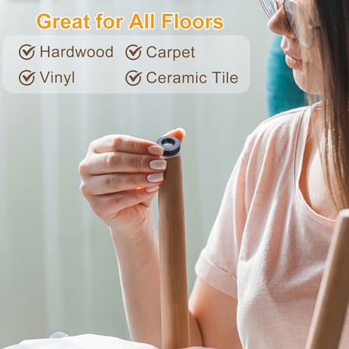 uxcell Furniture Sliders, 4Pcs 2" - PTFE Round Chair Leg Floor Protectors, Screw-On Furniture Pads with Screw, Chair Glides for Carpet Hardwood Floors - size: 2"